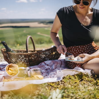 Pique nique dans les vignes
