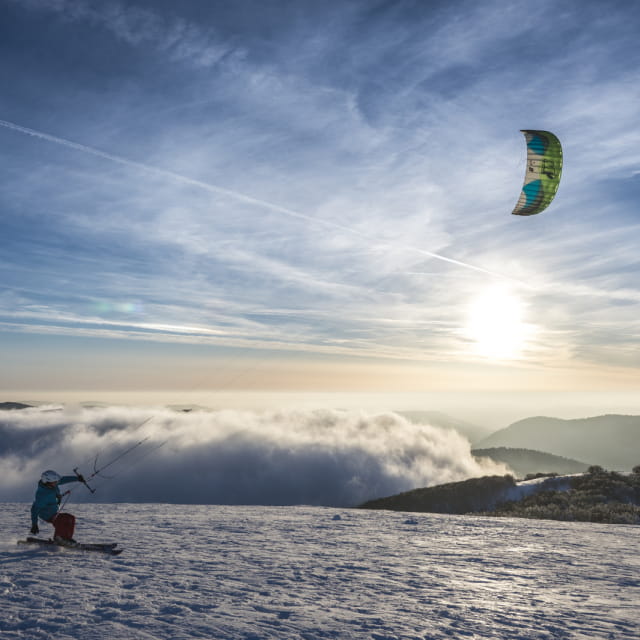Snowkite au Kastelberg