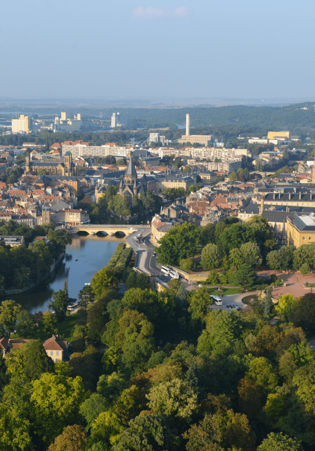 Vue aérienne de Metz