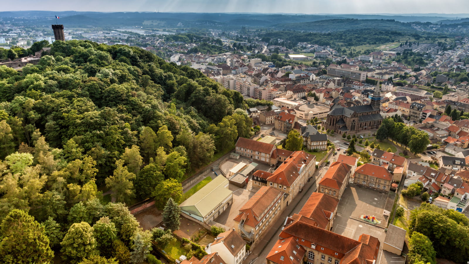 Vue aérienne de Forbach