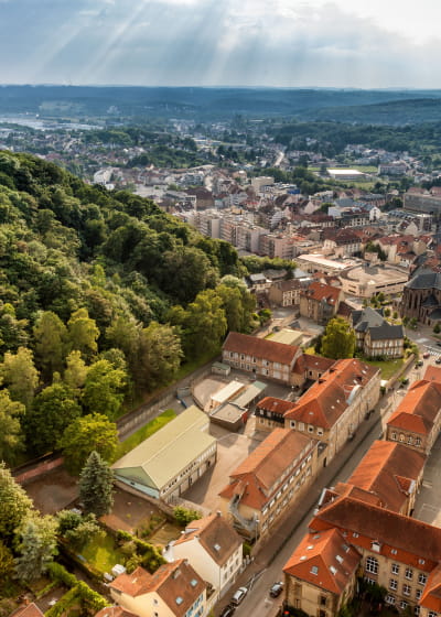 Vue aérienne de Forbach