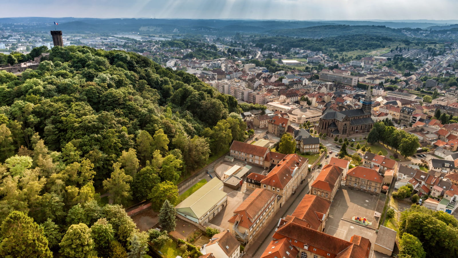 Vue aérienne de Forbach