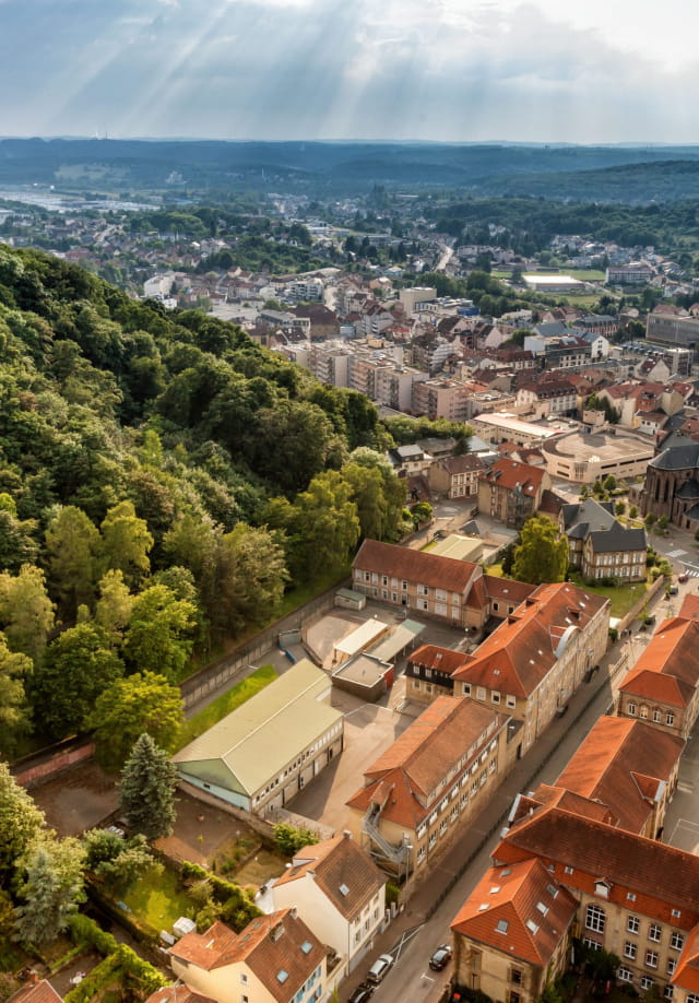 Vue aérienne de Forbach