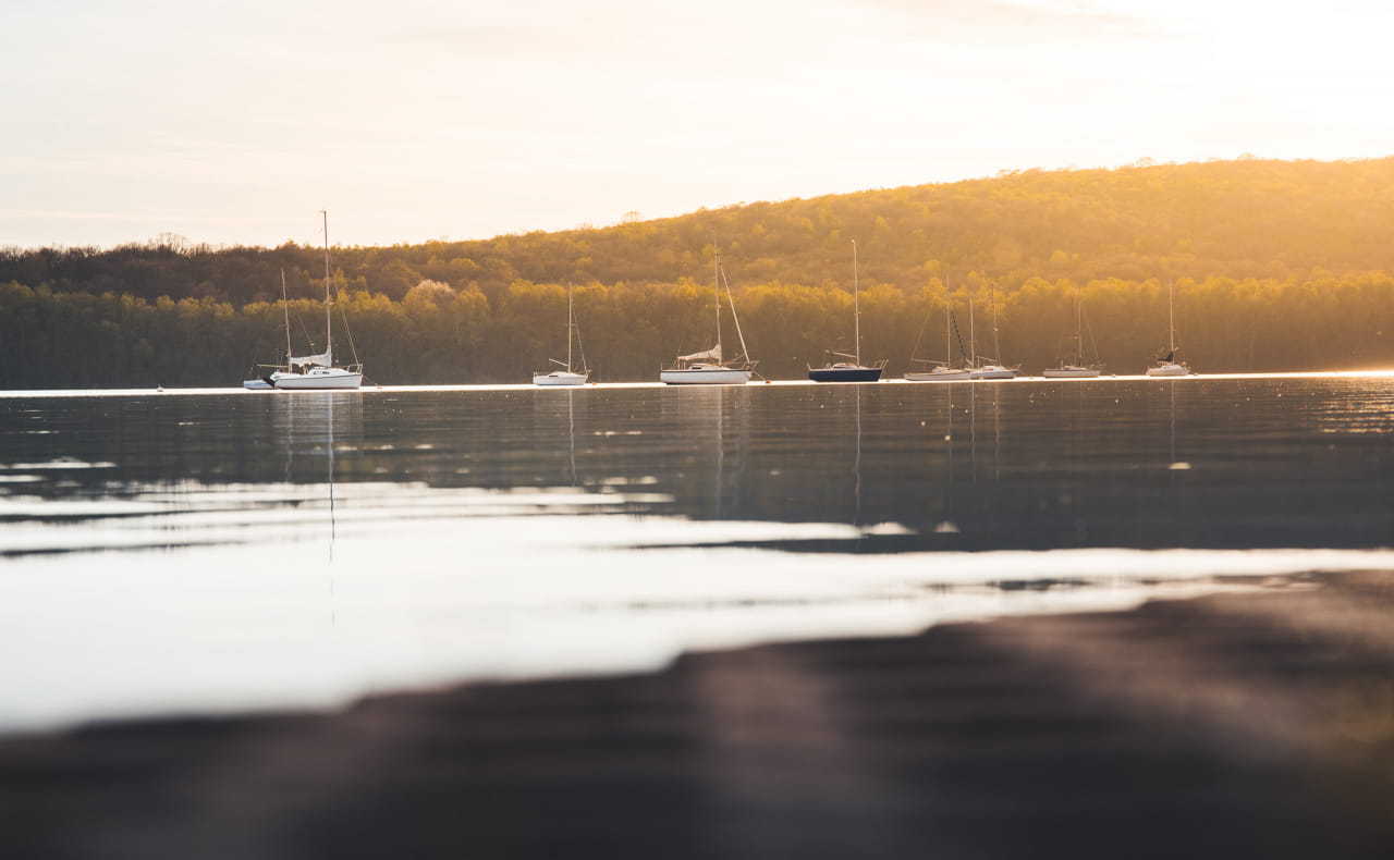 Coucher de soleil sur le lac des Vieilles Forges