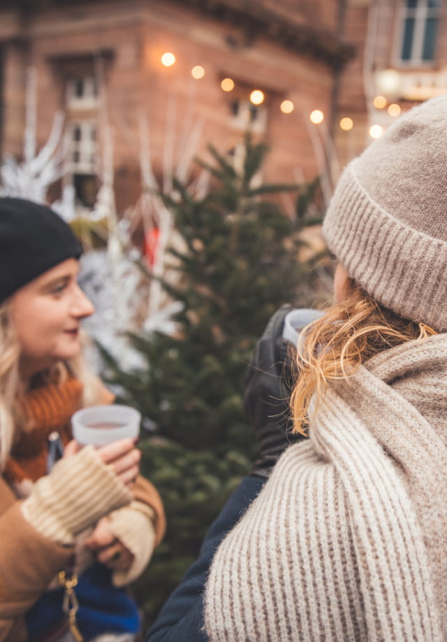 Jus de pomme chaud au marché de noël