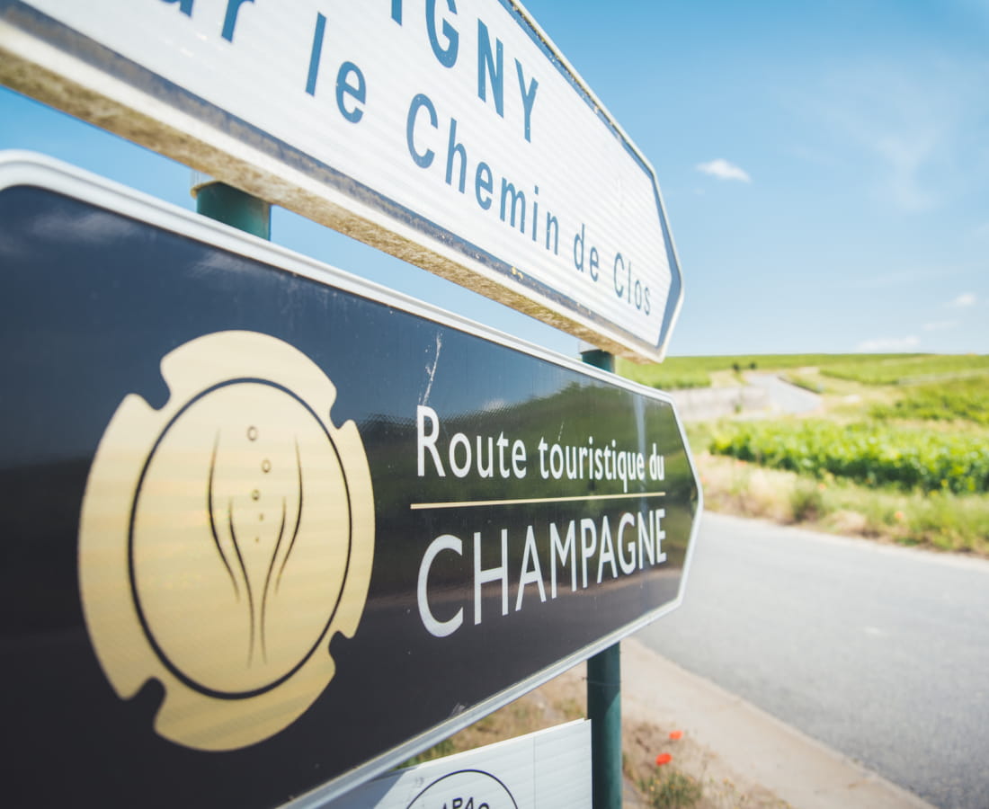 Panneau de la Route Touristique du Champagne