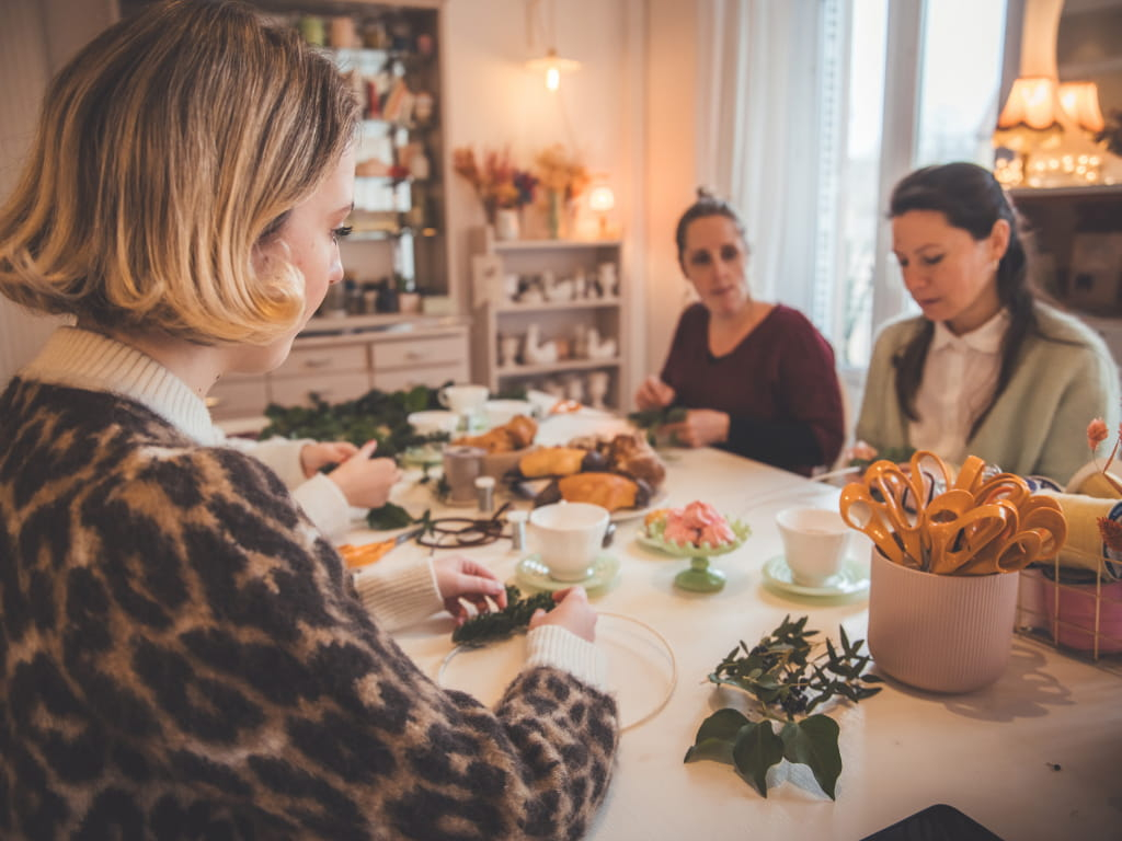 Atelier couronne de noël