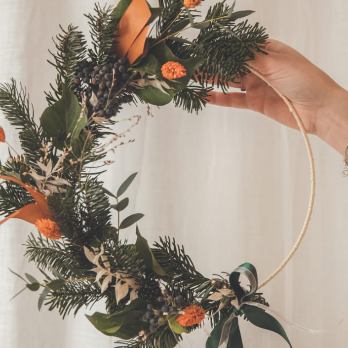 Atelier couronne de noël