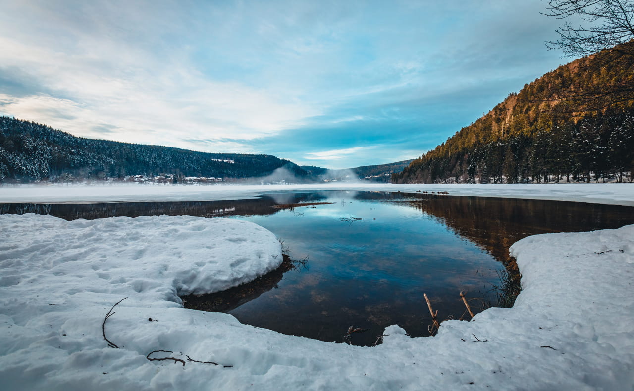Lac de Longemer en hiver