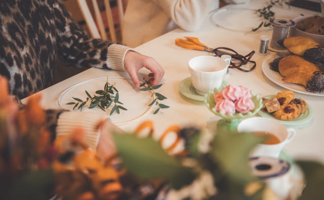 Atelier couronne de noël