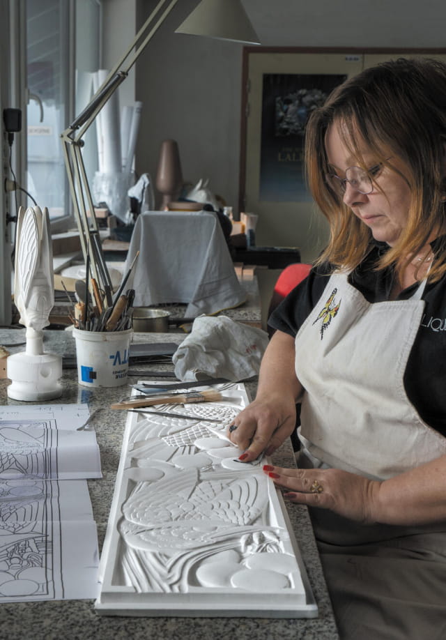 Usine Lalique fabrication de pièces d&#039;art